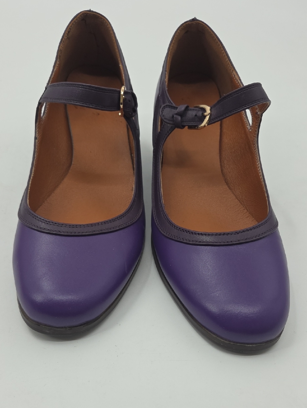 Women’s Retro Purple Mary Jane Heels - Picture 10 of 16